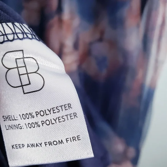 Baltic Born Kamila Dark Blue Floral Tulle  Sleeveless Maxi Dress - Picture 4 of 5